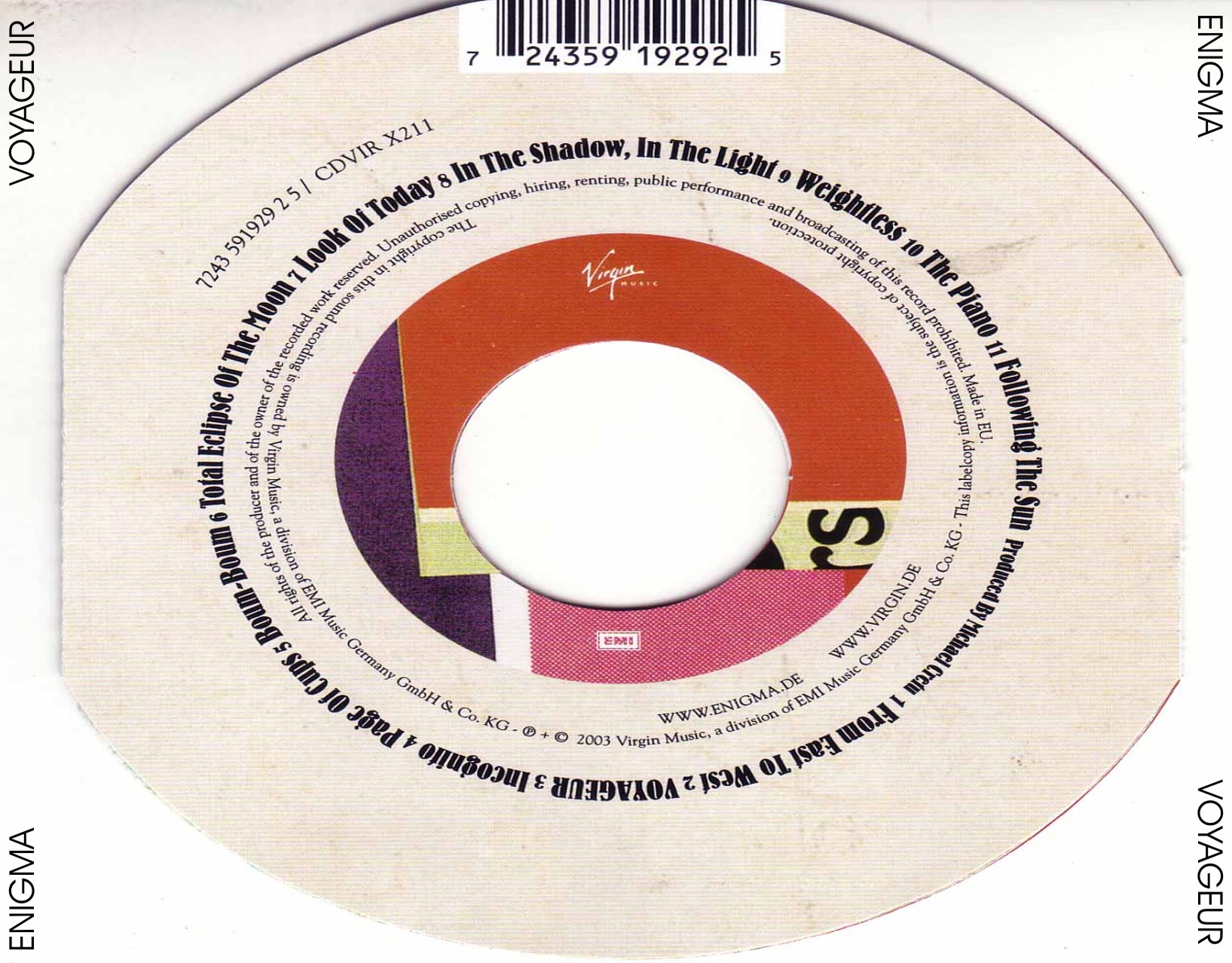 Enigma  Voyageur  back